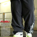 FUBU ナイロンパンツ ライン ラインパンツ シャカパン メンズ 春夏秋冬用 黒 大きいサイズ フブ ロングパンツ ゆったり 太め おしゃれ 切り替え 刺繍 2本ライン ビッグシルエット 大人 b系 ヒップホップ ファッション ストリート系 ハイ ブランド 2025秋冬 新作 FAM-52509