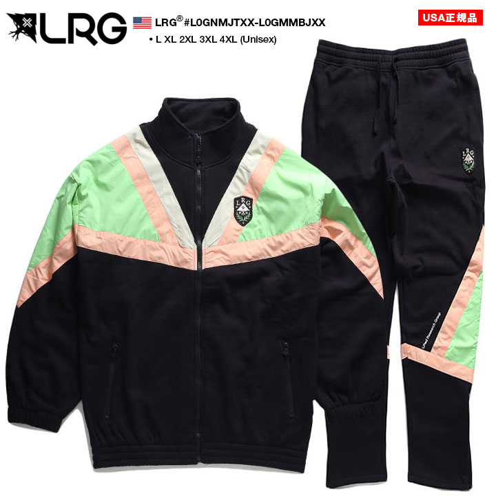 エルアールジー LRG 上下セット セットアップ 長袖 メンズ レディース 男女兼用 春秋冬用 黒 L XL 2L LL 2XL 3L XXL 3XL 4L XXXL 4XL 5L XXXXL 大きいサイズ b系 ヒップホップ ストリート系 ファッション ブランド 服 ギフト L0GNMJTXX-L0GMMBJXX