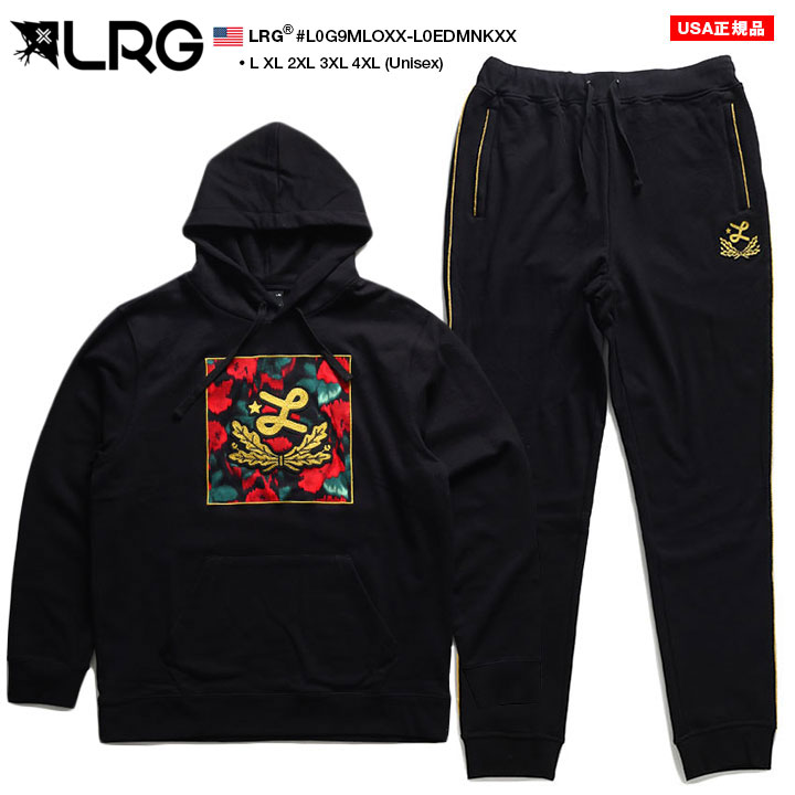 エルアールジー LRG セットアップ 上下セット 長袖 パーカー メンズ レディース 男女兼用 春秋冬用 黒 ブラック 綿 コットン L XL 2L LL 2XL 3L XXL 3XL 4L XXXL 4XL 5L XXXXL 大きいサイズ b系 ヒップホップ ストリート系 ブランド 服 ギフトL0G9MLOXX-L0EDMNKXX