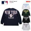 MLB ロサンゼルス ドジャース LA ロゴ ロンT メンズ 春秋冬用 全5種 大きいサイズ Dodgers エムエルビー Tシャツ 長袖 ヤンキース アスレチックス ホワイトソックス タイガース NY 大谷 b系 ヒップホップ ファッション ストリート系 ブランド 服 2024春夏 新作 MB14789