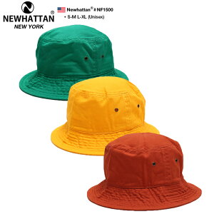 NEWHATTAN ハット メンズ レディース 春夏秋冬用 全3色 大きいサイズ ニューハッタン 帽子 hat バケットハット バケハ おしゃれ かっこいい 無地 シンプル 無地ハット ハット無地 b系 ヒップホップ ファッション ダンス ストリート系 ブランド NF1500