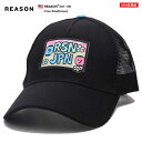 REASON キャップ メンズ レディース 春夏秋冬用 黒 リーズン 帽子 cap 浅め メッシュキャップ おしゃれ かっこいい 和柄 ワッペン ロゴ刺繍 シンプル ワンポイント ロゴキャップ b系 ヒップホップ ファッション ストリート系 ハイ ブランド A1-106 3