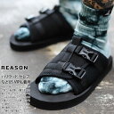 残り僅か【41%OFF】 REASON サンダル 厚底 スポーツサンダル シャワーサンダル ビーサン メンズ 春夏秋用 黒 リーズン メンズ靴 春 夏 おしゃれ...