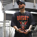 REASON × Dipset Tシャツ 限定 コラボ 半袖 メンズ 春夏用 黒 大きいサイズ ディプセット The Diplomats ディプロマッツ 公式 リーズン 黒シブ BYRD GANG イーグルロゴ ビッグシルエット b系 ヒップホップ ファッション ストリート系 ハイ ブランド 服 2024春夏 新作 DIP08