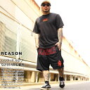 REASON × 映画 スカーフェイス 上下セット 半袖 ブランド Tシャツ ハーフパンツ メンズ 春夏用 黒 大きいサイズ Scarface 限定 コラボ リ...