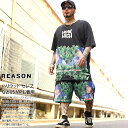 REASON × HOW HIGH 上下セット 半袖 ブランド Tシャツ ハーフパンツ セットアップ メンズ 春夏用 黒 大きいサイズ ハウ ハイ 映画 ビー・...