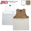 b系 ヒップホップ ストリート系 ファッション 服 メンズ レディース ゲームシャツ 【11422063】 サウスポール SOUTH POLE 定番ロゴ 刺繍 ボーダー 切替 シンプル タンクトップ バスケットボール バスケットシャツ M L XL 2XL 大きいサイズ 正規品 ギフト