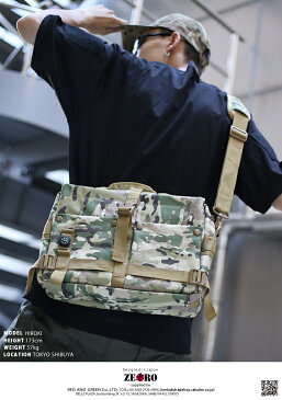 ショルダーバッグ 【ZR-BG-SB-011-MC】 メンズ レディース BAG コンパス付き カメラバッグ ケース かっこいい おしゃれ 11L 迷彩柄 マルチカム 薄緑 サバゲー サバイバルゲーム タクティカル ミリタリー 装備 アウトドア キャンプ 登山 釣り ジム 零 ZERO