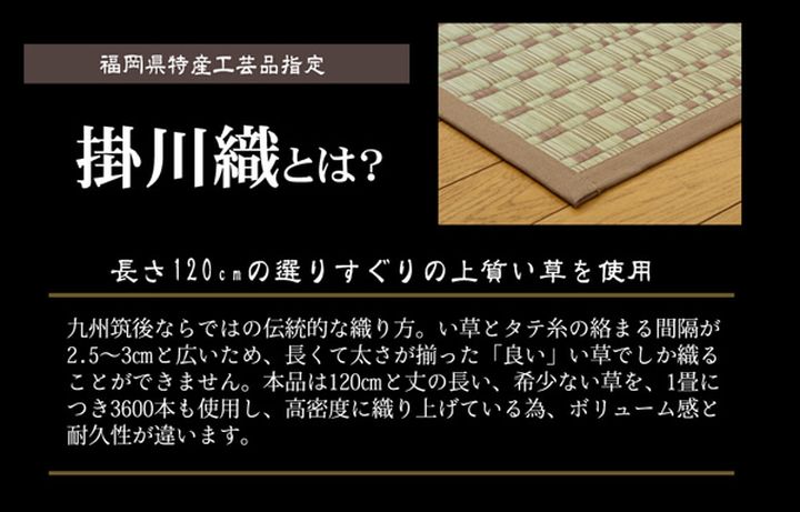 純国産 掛川織 い草カーペット 『奥丹後』 江戸間4.5畳(約261×261cm）[13] honkeya-10886267 本家屋 サンプル画像3