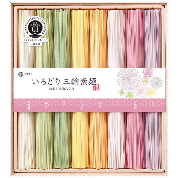 ポイント強いコシとなめらかな喉ごし、そして素麺を熟成させることで生まれるオリジナルブレンドの小麦の香り。今も昔も変わることなく一本一本丁寧につくられる手延べ素麺に和の素材を練り込み、絶妙な色合いで味だけでなく見た目の美しさにもこだわりました。日本の伝統製法と和の食材のコラボレーションで日本の繊細な美しさを表現しております。※写真はイメージです。内容・デザイン等変更になる場合があります。予めご了承ください。箱サイズ19.8×3.7×21.2cm現品サイズ・内容三輪素麺50g(白・抹茶・青しそ・カボス・柚子・桜・梅・紫芋各1束)重さ542g製造生産地日本製賞味期間製造日より常温約1260日アレルゲン小麦備考※「のし」や「包装」については、対応できる商品と対応できない商品がございます。ご購入前に、お気軽にお問い合わせください。通常、簡易包装に直に送り状を貼ってお送りいたします。【池利 商品一覧】 いろどり三輪素麺 CL-20A いろどり三輪素麺 CL-30A 国内産小麦使用 三輪素麺 TB-20R 国内産小麦使用 三輪素麺 TB-30R 国内産小麦使用 三輪素麺 TB-50R池利 いろどり三輪素麺 CL-20A ギフト 贈り物 送料無料【注意事項】メーカー直送の商品となりますので、「代金引換」払いは不可となります。ご了承ください。お届け先が、北海道、沖縄、離島になる場合、別途送料が必要になる場合がございます。