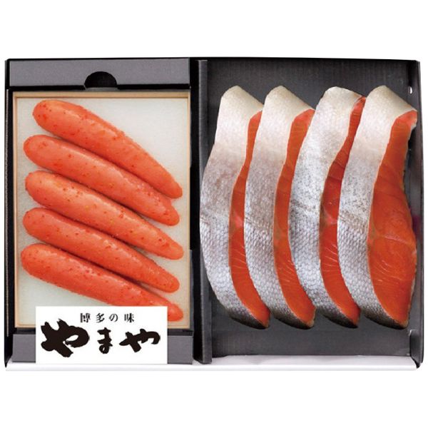 やまや 無着色辛子明太子・紅鮭詰合せ 38309 お中元 贈り物 送料無料 【産直】[24]