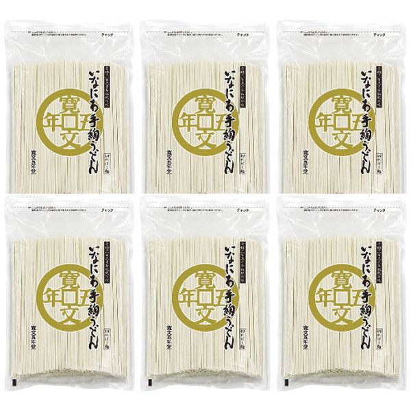组合, 礼盒 - 寛文五年堂 いなにわ手綯うどん(切れはし)1.92kg C-32×6 グルメ 贈り物 送料無料[24]