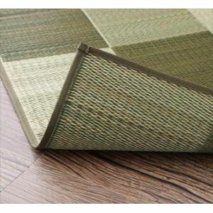 Rakuten - 厚みが選べる3タイプ 純国産ブロック柄い草ラグ casule カジュール ウレタンなし 140×200cm[00]