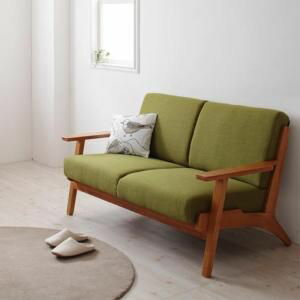 北欧デザイン木肘ソファ【Lulea】ルレオ　2P [00]