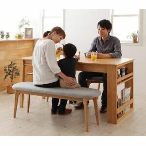 天然木オーク材エクステンションダイニング【Festia】フェスティア/4点セット(テーブル+チェア×2+ベンチ) [00]