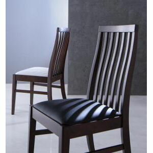 ハイバックチェア ウォールナット材 スライド伸縮式ダイニング Gemini ジェミニ ダイニングチェア　2脚..