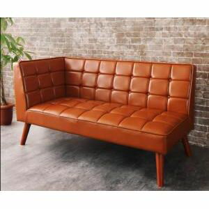 古木風 ヴィンテージ アメリカンスタイル リビングダイニング 99 ダブルナイン ダイニングソファ 右アーム 2P[00]