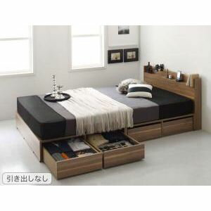 ●ポイント4．5倍●布団で寝れる 棚・コンセント付 おしゃれな引き出し収納ベッド X-Draw エックスドロウ 国産カバーポケットコイルマットレス付き 引き出しなし シングル[B][00]