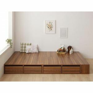 【ポイント5．5倍】シェルフ棚・引出収納付きベッドとしても使えるフローリング調デザイン小上がり ひだまり セミダブル[C1][00]のサムネイル