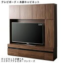 【ポイント4倍】ハイタイプテレビボードシリーズ Glass line グラスライン 2点セット(テレビボード キャビネット) 木扉 X1 00