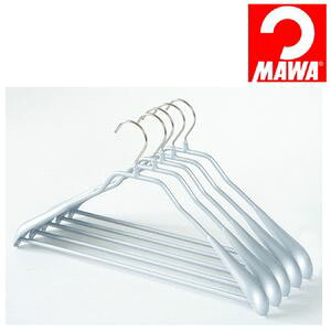 5本セット マワハンガー 滑らないハンガー ニューボディーフォーム スーツ用 シルバー【代引不可】 [01]