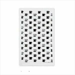 北欧　デザイナーズ　キッチンクロス　綿　カップ　ブラック【代引不可】 [01]