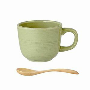 オーガニック カップ スプーン付き グリーン 55851【代引不可】 [01]