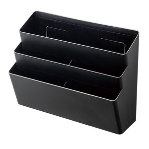 タワー 冷蔵庫横収納バスケット ブラック 4497 tower 山崎実業 YAMAZAKI【代引不可】 [01]