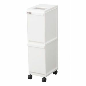 サイズ約 幅20.5×奥行29.5×高さ72.5（cm）キャスターなしの場合：約 幅20.5×奥行28.5×高さ67.7（cm）材質本体他：ポロプロピレン　キャスター：ポリプロピレン、ポリカーボネート、スチール容量約10L×2備考　【カラー...