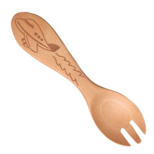 Rakuten - フォーク 12cm 木 キッズフォーク ひこうき　若兆[01]