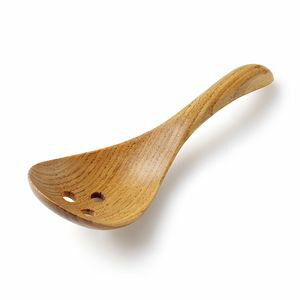 レンゲ 17cm 穴あき 栗の木 天然木 カトラリー 若兆[01]