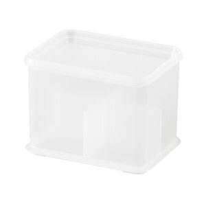 サイズ外寸：約 幅12.9×奥行9.4×高さ9.8（cm）、内寸：約 幅11.6×奥行8.2×高さ8.8（cm）材質ポリプロピレン備考　【カラー】クリア　【生産国】日本　【セット内容】フタ、仕切り版付【小物入れ インボックス ピコアトクリア...