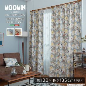 ドレープカーテン 100×135cm ムーミン カーテン レース 北欧 MOOMIN 洗える リンゴ 1枚入 おしゃれ ウ..