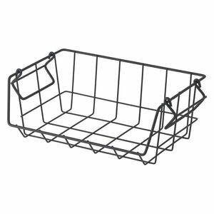 フロントオープンバスケットW26 黒 （入数：6点）[09]