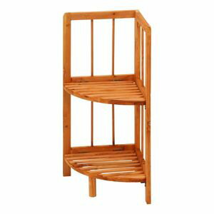 コーナーラック2段 ブラウン （入数：6点）[09]