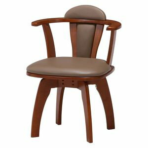 ダイニング 肘付回転チェアー#6270-4A ブラウン （入数：1点）[09]