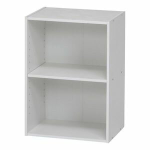 【ポイント4倍】カラーボックス 可動棚2段 WH ホワイト （入数：2点）[09]