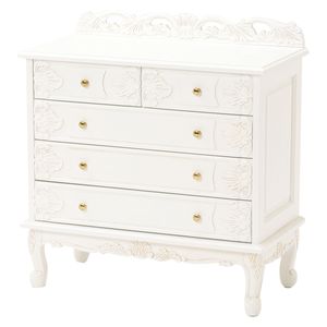 樂天商城 - ヴィオレッタシリーズ ワイドチェスト RCH-1232AW (約)幅80×奥行40×高さ83cm リビング収納 リビング サイドボード 飾り棚 ねこ脚 エレガント [23]