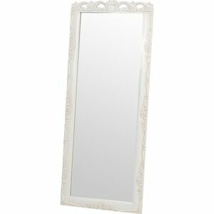 ヴィオレッタシリーズ ミラー RD-1765AW（アンティークホワイト） (約)幅70×奥行3×高さ170cm 姿見 全身..