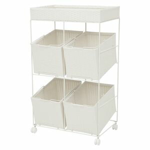 ランドリーラック（ホワイト） RAN-2426WH (約)幅56×奥行42×高さ103cm RAN-24シリーズ [23]