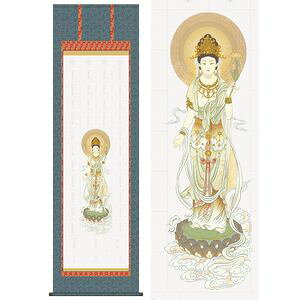 商品名西国三十三ヶ所巡礼／さいごくさんじゅうさんかしょじゅんれい商品説明全国の観音霊場の先駆けとなった由緒ある霊場巡り。広範囲に分布しているため、観光旅行を兼ねて巡拝できます。材質本紙新絹本サイズ幅54.5×高さ約185cm仕様本表装掛軸タイプ軸先合成樹脂表装品質十年間保証付き生産地日本(岐阜県)備考紙箱収納【【掛け軸】巡礼 商品一覧】四国八十八ヶ所 幅65×高さ約195cm四国八十八ヶ所 幅65×高さ約195cm四国八十八ヶ所 幅65×高さ約150cm四国八十八ヶ所 幅65×高さ約150cm四国八十八ヶ所 幅37×長さ約180cm四国八十八ヶ所 幅65×高さ約80cm西国三十三ヶ所 幅54.5×高さ約185cm坂東三十三ヶ所 幅54.5×高さ約185cm秩父三十三ヶ所 幅54.5×高さ約185cm西国三十三ヶ所 幅65×高さ約104cm坂東三十三ヶ所 幅65×高さ約104cm秩父三十三ヶ所 幅65×高さ約104cm西国三十三ヶ所巡礼／さいごくさんじゅうさんかしょじゅんれい　幅54.5×高さ約185cm　　納経集印掛軸三十三ヶ所巡礼　は、全国の観音霊場の先駆けとなった由緒ある霊場巡りです。広範囲に分布しているため、観光旅行を兼ねて巡拝できます。西国・坂東・秩父の巡礼にお役立てください。日本の掛け軸　ベストセレクション平安より現代までの日本画を研究開発、ここに素晴らしいコレクションとして完成しました。悠久の歴史の中で育て守られてきた伝統の美は私たちの暮らしと心を豊かに彩るとともに、将来に継承しなければならない貴重な文化遺産です。日本画は、心の糧として私たちの暮らしの中に受け入れられています。その典雅な香り高い伝統美は見る人に深い感銘を与えます。高精細巧芸画（手彩補色）世界の有名美術館がレプリカを制作するため採用している最先端ジグレ版画技法で特製新絹本画布に表現し、最終仕上げは手彩による補色が加えられ、リアル感を醸し出しています。空気中の光やオゾンなどに分解されにくい対候性を備えており、時間がたっても色調が変化しにくく、美しさが変わりません。【注意事項】メーカー直送の商品となりますので、「代金引換」払いは不可となります。ご了承ください。お届け先が、北海道、沖縄、離島になる場合、別途送料が必要になる場合がございます。