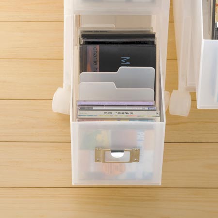 卓上収納　収納ボックス　CDケース　ライフモジュール　ホワイト【代引不可】 [01] 2