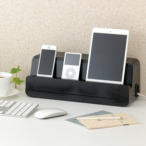 【ポイント7．5倍】テーブルタップステーションL　ブラック　【代引不可】 [01]