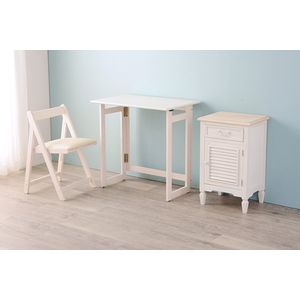 折りたたみデスク&チェア(ホワイトウォッシュ) VCT-7699WS デスク チェア セット [23] [2]