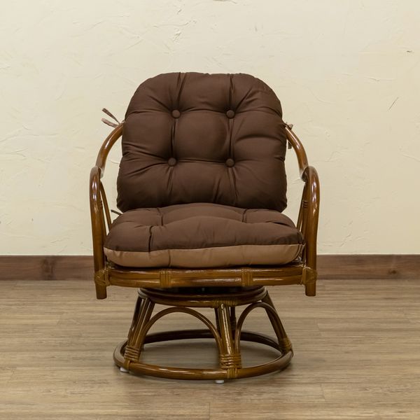 ラタン クッションリバーシブル回転座椅子 BR/HN クッション付き 椅子 座椅子 籐家具 籐 リバーシブル 回転座椅子 父の日座椅子 母の日座椅子 敬老の日座椅子 贈り物 ギフト ラタン座椅子 回転座椅子 ロータイプ 椅子 イス いす チェアー [33] [2]