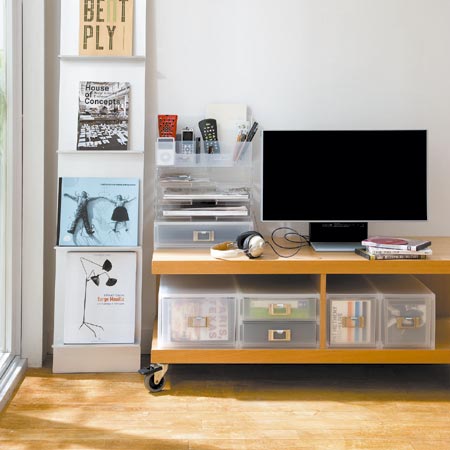 卓上収納　収納ボックス　CDケース　ライフモジュール　ホワイト【代引不可】 [01] 3