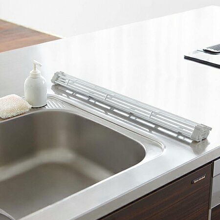 ●ポイント4．5倍●折り畳み水切りラック　プレート　L　ホワイト【代引不可】 [01]