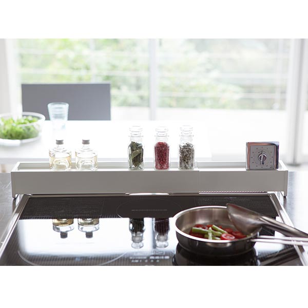 排気口カバー　棚付き伸縮排気口カバー　ホワイト　プレート　Plate 　3504　【代引不可】 [01]