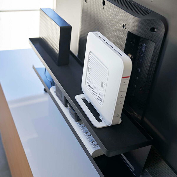 テレビ裏収納ラック スマート ZK-BF ブラック　smart　山崎実業　YAMAZAKI【代引不可】 [01]