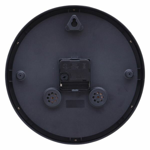 掛時計温湿度計付 ベゼル Φ25cm BK ブラック (入数:3点)[09] [3]